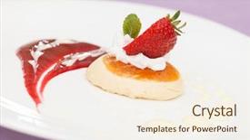  Presentation with italian food desserts - Beautiful theme featuring sirupi - italian panna cotta dessert backdrop and a cream colored foreground