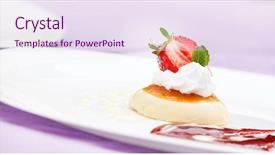  Presentation with dessert - Audience pleasing presentation theme consisting of sirupi - italian panna cotta dessert backdrop and a sky blue colored foreground