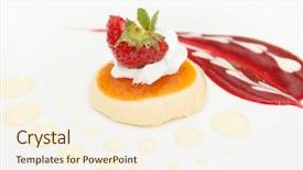  Presentation with recipe dessert - Cool new slide set with sirupi - italian panna cotta dessert backdrop and a cream colored foreground