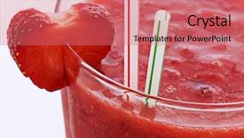  Presentation with strawberry - Colorful theme enhanced with sirupi - strawberry margarita backdrop and a coral colored foreground