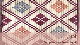  Presentation with red blue yellow - Presentation design featuring sisal-mat-with-traditional-asian background and a coral colored foreground