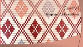  Presentation with patterns - PPT theme consisting of sisal-or-jute-mat background and a coral colored foreground