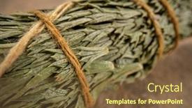  Presentation with incense - Slide deck with siskiyou-cedar-incense-bundle background and a tawny brown colored foreground