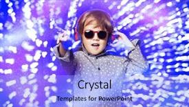  Presentation with christmas music - Presentation theme having sistem - young dj playing music background and a light blue colored foreground