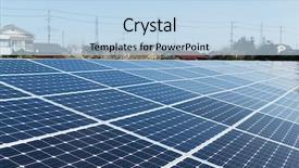 Presentation with solar power - Beautiful PPT layouts featuring sistem saving electrical energy - solar panel and power line backdrop and a  colored foreground