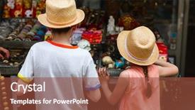  Presentation with flea - PPT layouts having sister at flea market background and a tawny brown colored foreground