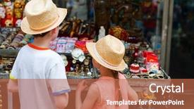  Presentation with flea - Amazing presentation theme having sister at flea market backdrop and a red colored foreground