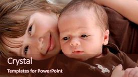  Presentation with sister - Presentation theme enhanced with sister holding her baby brother background and a tawny brown colored foreground