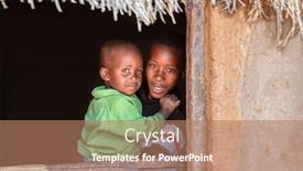  Presentation with sister - Cool new slide set with sister-holding-her-brother backdrop and a coral colored foreground