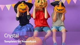  Presentation with purple wall - Amazing theme having sisters at halloween funny kid backdrop and a light blue colored foreground