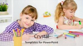  Presentation with home - Beautiful theme featuring sisters draw at home free backdrop and a  colored foreground