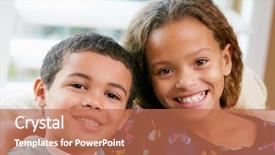  Presentation with sister - Slides enhanced with sisters love - portrait of brother and sister background and a coral colored foreground