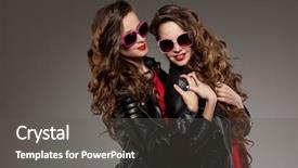  Presentation with youthful - Cool new slide deck with sisters twins in hipster sun glasses laughing two fashion models women smiling positive friends group having fun talking youthful friendship youth adults people culture concept young girls rock party backdrop and a dark gray colored foreground