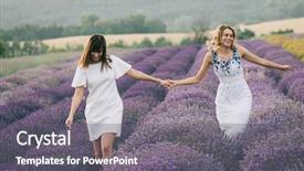  Presentation with family values - Beautiful PPT theme featuring sisters walking outdoor family values backdrop and a  colored foreground