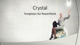  Presentation with happiness - Audience pleasing presentation design consisting of planets free - happiness businesswoman sit on top backdrop and a light gray colored foreground