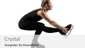  Presentation with figure skating - PPT theme enhanced with sit-spin-woman-figure-skating background and a white colored foreground