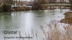  Presentation with river kingfisher - Colorful slide deck enhanced with site by unesco in 2001 backdrop and a light gray colored foreground