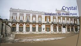  Presentation with world heritage - Slide set enhanced with site by unesco in 2001 background and a sky blue colored foreground