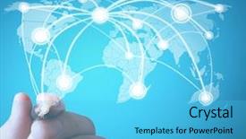  Presentation with social business people network - PPT layouts having site map - business man drawing social network background and a cyan colored foreground