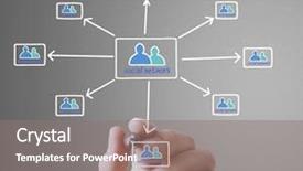  Presentation with network - Presentation theme consisting of clean area backyard at a country house from old leaves and grass background and a coral colored foreground