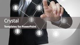  Presentation with structure - Beautiful presentation theme featuring site map - social network structure backdrop and a dark gray colored foreground