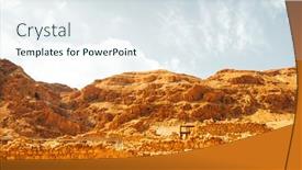  Presentation with israel - PPT theme enhanced with site-of-qumran-cave background and a sky blue colored foreground
