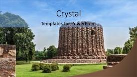  Presentation with qutub minar - Amazing theme having site qutub complex delhi india backdrop and a  colored foreground