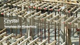  Presentation with augmented reality in construction industry - Slide deck consisting of site with beams and columns background and a gray colored foreground