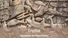  Presentation with fish turtle - Beautiful presentation design featuring cultural sites - wall carving with animals backdrop and a coral colored foreground