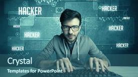  Presentation with computer hacking - Amazing slides having sites while working on computer backdrop and a  colored foreground