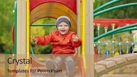  Presentation with childrens - PPT theme enhanced with sits on a childrens slide background and a coral colored foreground