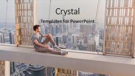  Presentation with infinity - Slide deck enhanced with tower infinity tower in dubai background and a light gray colored foreground