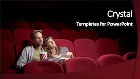  Presentation with red movie - Slide set consisting of sitting alone at red movie background and a black colored foreground