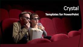  Presentation with red movie - Amazing presentation theme having sitting alone at red movie backdrop and a black colored foreground