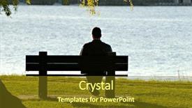  Presentation with willow tree - Presentation theme having sitting alone on park bench background and a  colored foreground