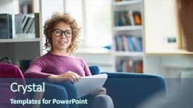  Presentation with college - PPT layouts having sitting and discussing her report background and a  colored foreground