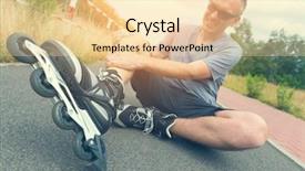  Presentation with leg pain - PPT layouts enhanced with sitting and holding his pain background and a lemonade colored foreground