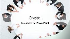  Presentation with coach - Slides consisting of sitting at a round table background and a white colored foreground