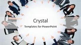  Presentation with round table - Audience pleasing slides consisting of sitting at athe round table backdrop and a white colored foreground