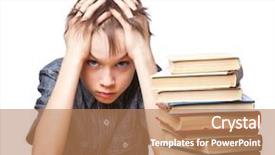  Presentation with upset - Audience pleasing slide set consisting of female construction worker on road backdrop and a gray colored foreground