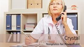  Presentation with emergency - Audience pleasing presentation consisting of sitting at emergency service telephone backdrop and a coral colored foreground