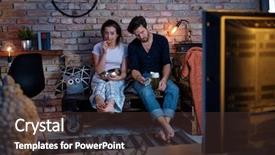  Presentation with pallet - Slide deck enhanced with sitting at home on pallet background and a tawny brown colored foreground