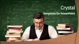  Presentation with school desk - Presentation consisting of sitting at school desk reading background and a  colored foreground