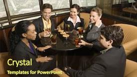  Presentation with diverse counseling - PPT layouts enhanced with sitting at table in restaurant background and a wine colored foreground