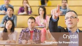  Presentation with lecture hall - Presentation with sitting at the college lecture background and a  colored foreground