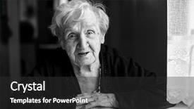  Presentation with black woman - Theme having sitting at the table black background and a dark gray colored foreground