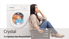  Presentation with waiting - Theme enhanced with sitting by a washing machine background and a light gray colored foreground