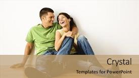  Presentation with catholic couple silhouette of young - Audience pleasing presentation consisting of sitting close on hardwood floor backdrop and a coral colored foreground