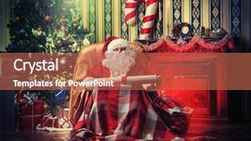  Presentation with christmas presents - Theme having sitting in a comfortable chair background and a coral colored foreground