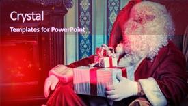  Presentation with gifts - Slide deck featuring sitting in a comfortable chair background and a  colored foreground